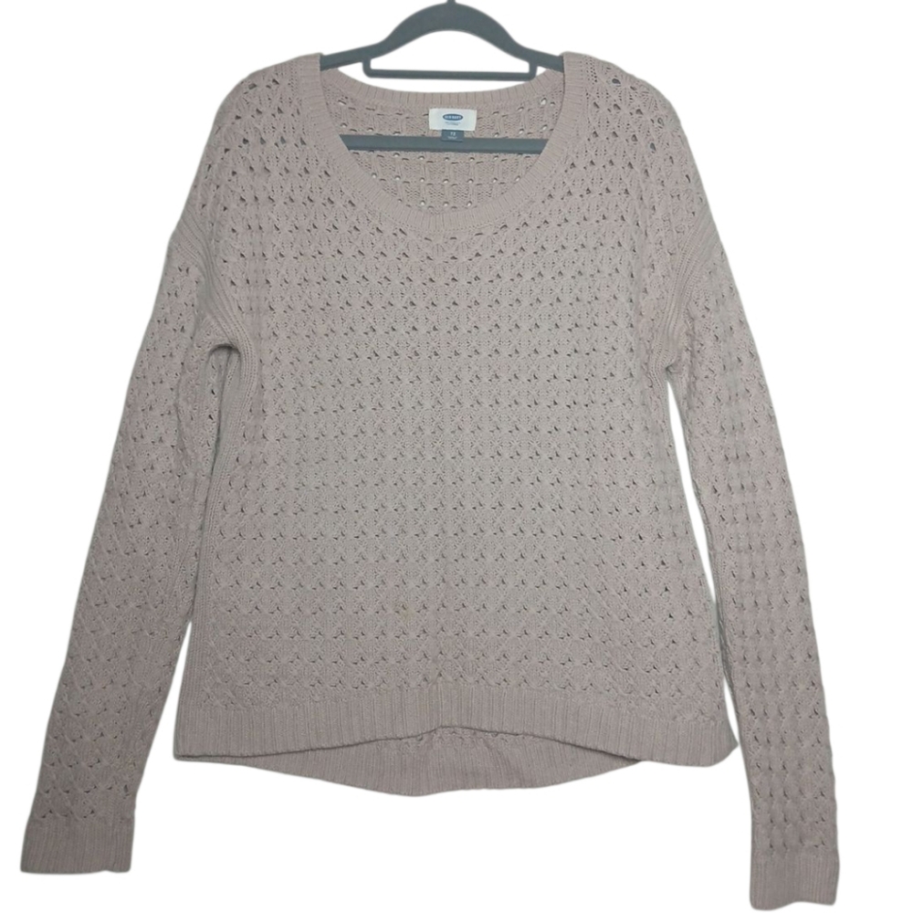 Old Navy Women's Soft Taupe Scoop Neck Sweater